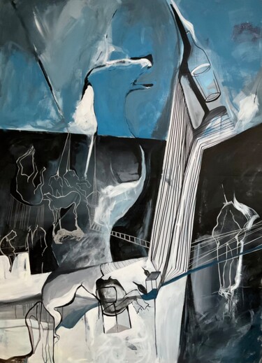 Malerei mit dem Titel "On the contrary" von Sahar Alizadeh, Original-Kunstwerk, Acryl