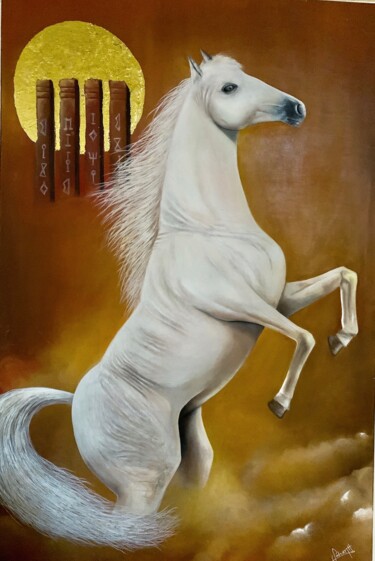 Painting titled "Glory" by Sahar Hasan Al-Louthai, Original Artwork, Oil
