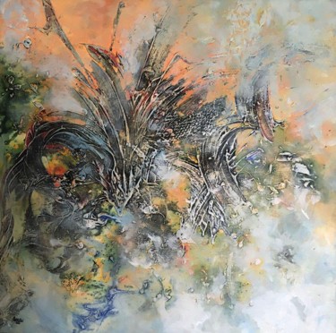 Painting titled "Rage" by Shams Sahbani, Original Artwork, Acrylic