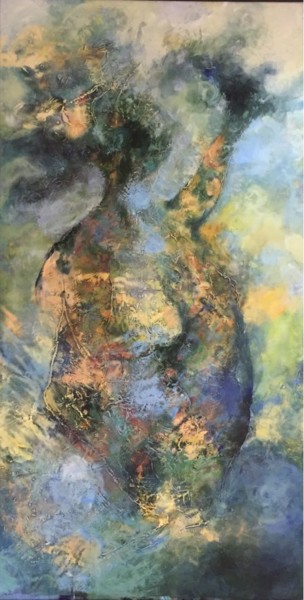 Painting titled "Danse inachevée" by Shams Sahbani, Original Artwork, Acrylic