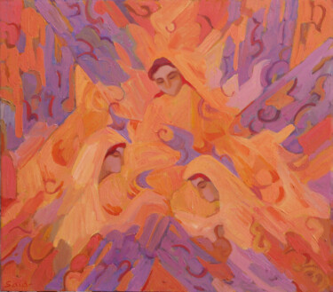 Картина под названием "Trinity" - Саид Шамирбаев, Подлинное произведение искусства, Масло