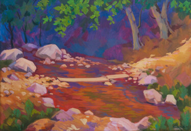 Painting titled "Path" by Said Shamirbaev, Original Artwork, Oil