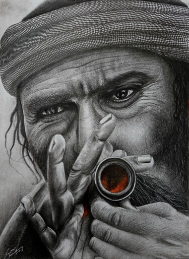 Drawing titled "saikatchoudhury-cha…" by Saikat, Original Artwork, Charcoal