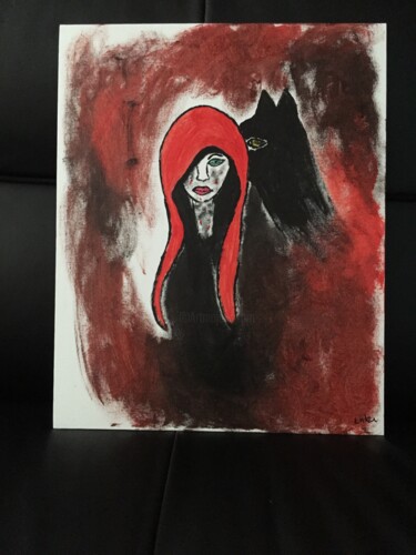 Painting titled "Face cachée" by Erika Maria Spedicato, Original Artwork, Acrylic