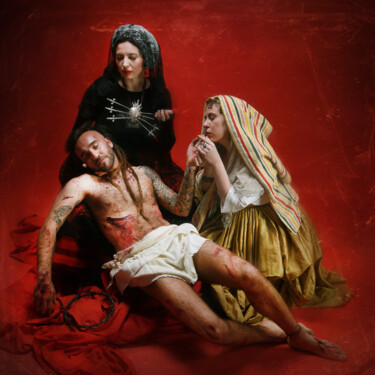 Fotografia intitolato "Au PIED De La CROIX" da Saint.E, Opera d'arte originale, Fotografia digitale