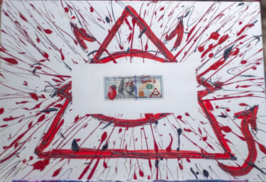 Картина под названием "DOLLAR BILL" - Saint Pablo, Подлинное произведение искусства, Акрил Установлен на Деревянная рама для…