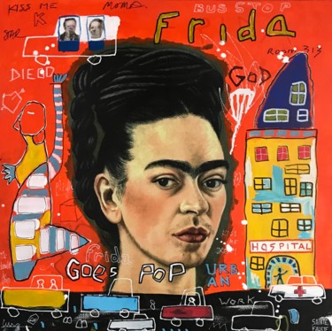 Peinture intitulée "Frida is Pop" par Sainte Fauste, Œuvre d'art originale, Acrylique