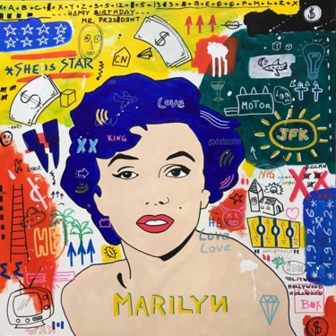 Peinture intitulée "Marilyn a Star" par Sainte Fauste, Œuvre d'art originale, Acrylique