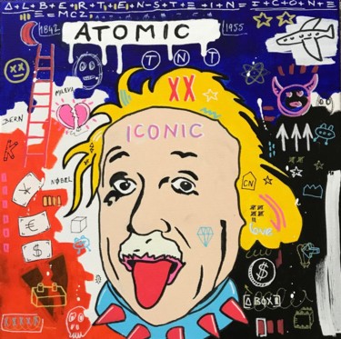 Painting titled "Atomic Man" by Sainte Fauste, Original Artwork, Acrylic