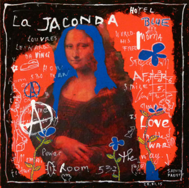 Painting titled "La Jaconda - Sainte…" by Sainte Fauste, Original Artwork, Acrylic