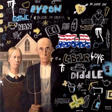 Peinture intitulée "Byron and Nan - Sai…" par Sainte Fauste, Œuvre d'art originale, Acrylique