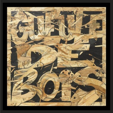 Painting titled "Gueule de bois (Jea…" by Saïr, Original Artwork, Acrylic Mounted on Other rigid panel