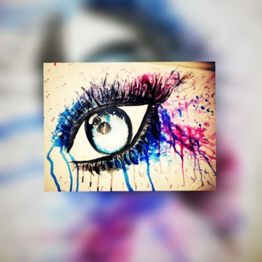 Painting titled "eyebloom" by Starlet, Original Artwork