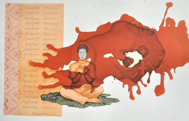 Pintura titulada "Meditation Series" por Sajjad Mousavi, Obra de arte original, Gouache