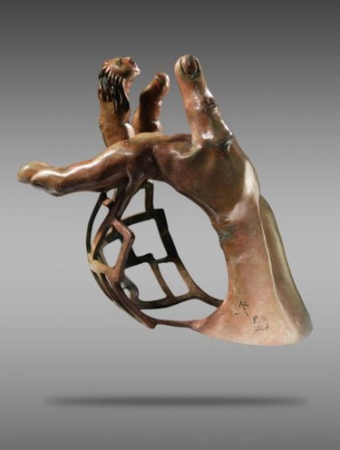 Sculpture intitulée "MT1" par Sak, Œuvre d'art originale, Bronze
