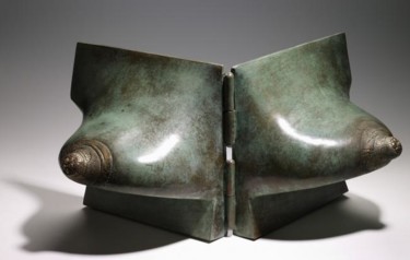 Sculptuur getiteld "SEINS VERTS" door Sak, Origineel Kunstwerk, Bronzen