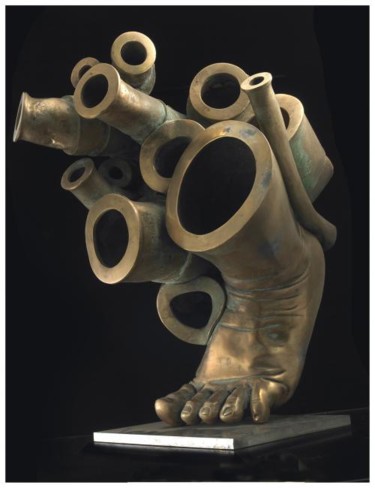 Escultura titulada "Pied de Mer (pièce…" por Sak, Obra de arte original