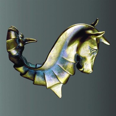 Sculpture titled "Avec tort" by Sak, Original Artwork, Metals