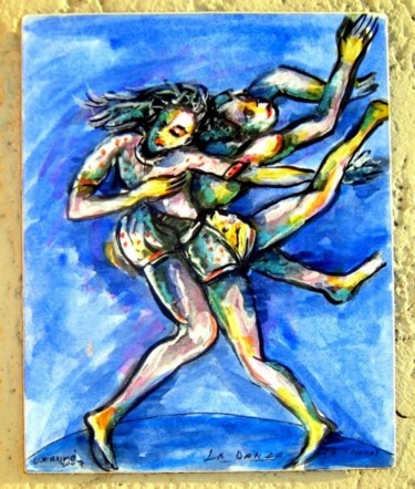 Painting titled "La Danza" by Vicente Fabre, Original Artwork, Oil