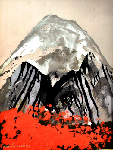 Картина под названием "Fujiama № 6255" - Evgenyi Sakhanskyi, Подлинное произведение искусства, Эмаль