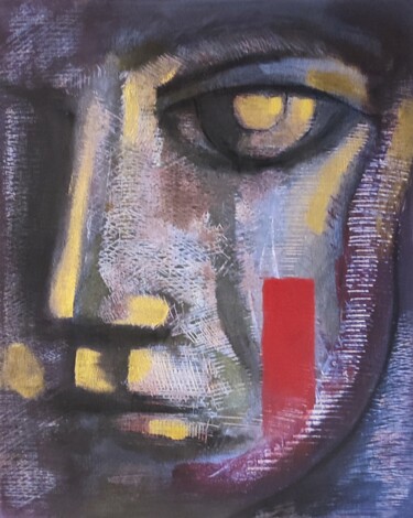 Pittura intitolato "Consapevolezza" da Sal Picascia, Opera d'arte originale, Carbone