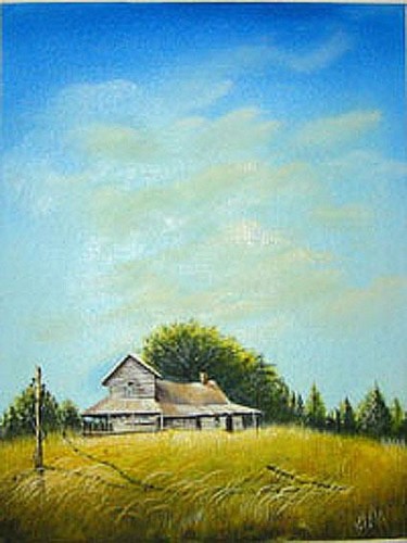 Painting titled "A TIME LONG PAST" by Thomas Peterson, Original Artwork, Oil