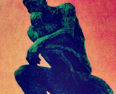 Pittura intitolato "The Thinker 2 (Stud…" da Salah El Moncef, Opera d'arte originale, Olio