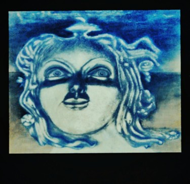 Painting titled "Mermaid's Face In A…" by Salah El Moncef, Original Artwork
