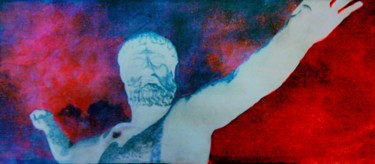 Peinture intitulée "Neptune" par Salah El Moncef, Œuvre d'art originale, Huile