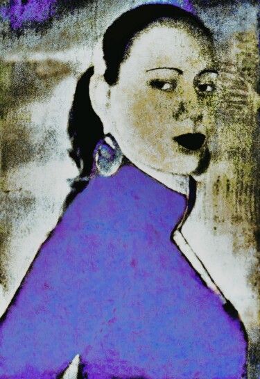 Painting titled "SolèneElle 2" by Salah El Moncef, Original Artwork, Pigments