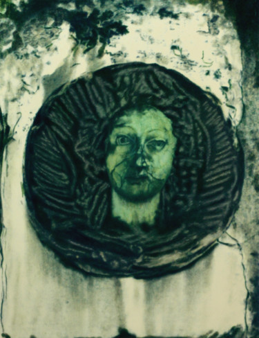 Pintura intitulada "Lady With Partially…" por Salah El Moncef, Obras de arte originais, Óleo