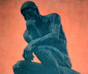Pintura intitulada "The Thinker 1 (Stud…" por Salah El Moncef, Obras de arte originais, Óleo
