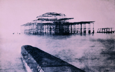 Peinture intitulée "Brighton Pier On A…" par Salah El Moncef, Œuvre d'art originale