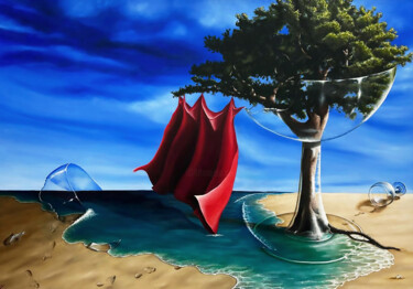 Pintura titulada "La nature reprend s…" por Salamandre, Obra de arte original, Oleo