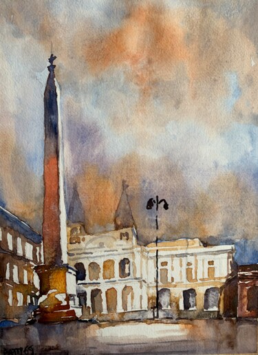 Roma ad acquerello Pittura intitolato "Roma ad acquerello" da Patrizia Salcini, Opera d'arte originale, Acquarello