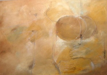 Pintura titulada "Tres esferas y un a…" por Fernando Saldaña  Córdova, Obra de arte original, Oleo
