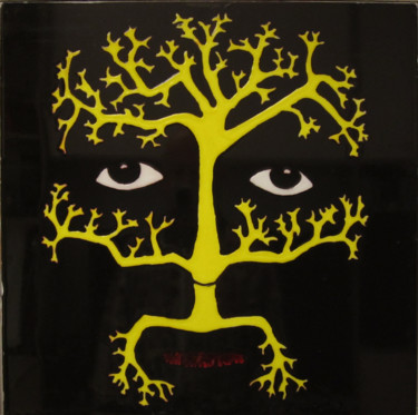 Pittura intitolato "L'albero giallo" da Franco Sale Musio, Opera d'arte originale, Altro