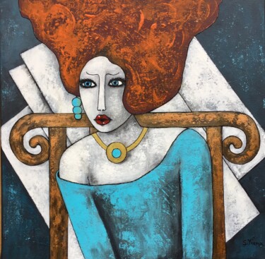 Malerei mit dem Titel "Chloé" von Salette Viana, Original-Kunstwerk, Acryl
