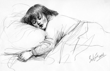 Drawing titled ""Сладкий сон"" by Salidjon Mamatkulov, Original Artwork