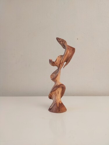 Skulptur mit dem Titel "Zeytin" von Salih Demirci, Original-Kunstwerk, Holz