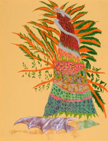 Drawing titled "Tree of life" by Salih Habibnazarov, Original Artwork