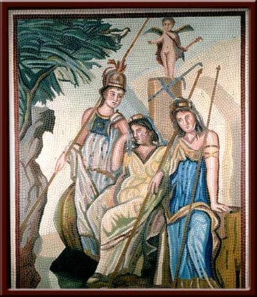 Painting titled "Üç Güzeller (Three…" by Salih Cengiz, Original Artwork