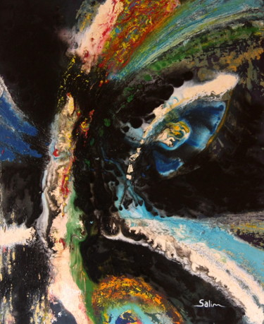 Malerei mit dem Titel "La dorade" von Salim Bouaddi, Original-Kunstwerk, Öl