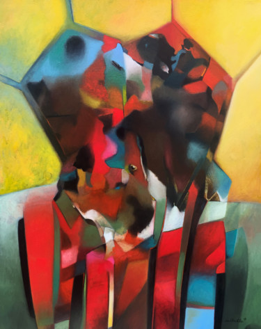 Malerei mit dem Titel "Troax" von Salima Mékahli, Original-Kunstwerk, Öl