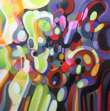 Seventies Peinture intitulée "Seventies" par Salima Mékahli, Œuvre d'art originale, Acrylique