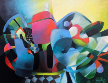 Verdus Peinture intitulée "Verdus" par Salima Mékahli, Œuvre d'art originale, Huile