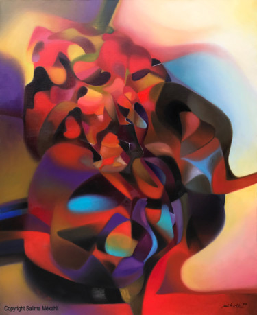 Cocon Peinture intitulée "Cocon" par Salima Mékahli, Œuvre d'art originale, Huile Monté sur Châssis en bois