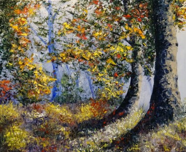 Peinture intitulée "Sous Bois..." par Lolo, Œuvre d'art originale, Huile