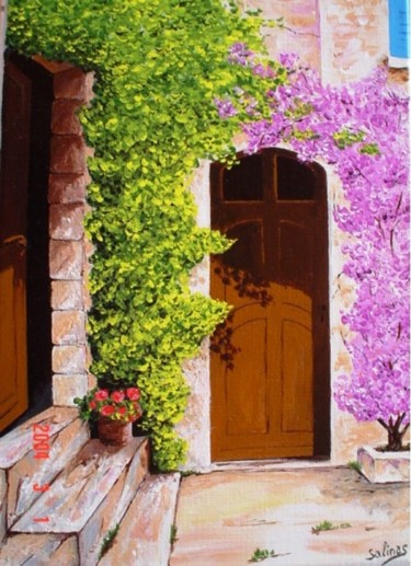 Peinture intitulée "porte-a-porte.jpg" par Lolo, Œuvre d'art originale