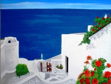 Peinture intitulée "retraite-en-grece.j…" par Lolo, Œuvre d'art originale